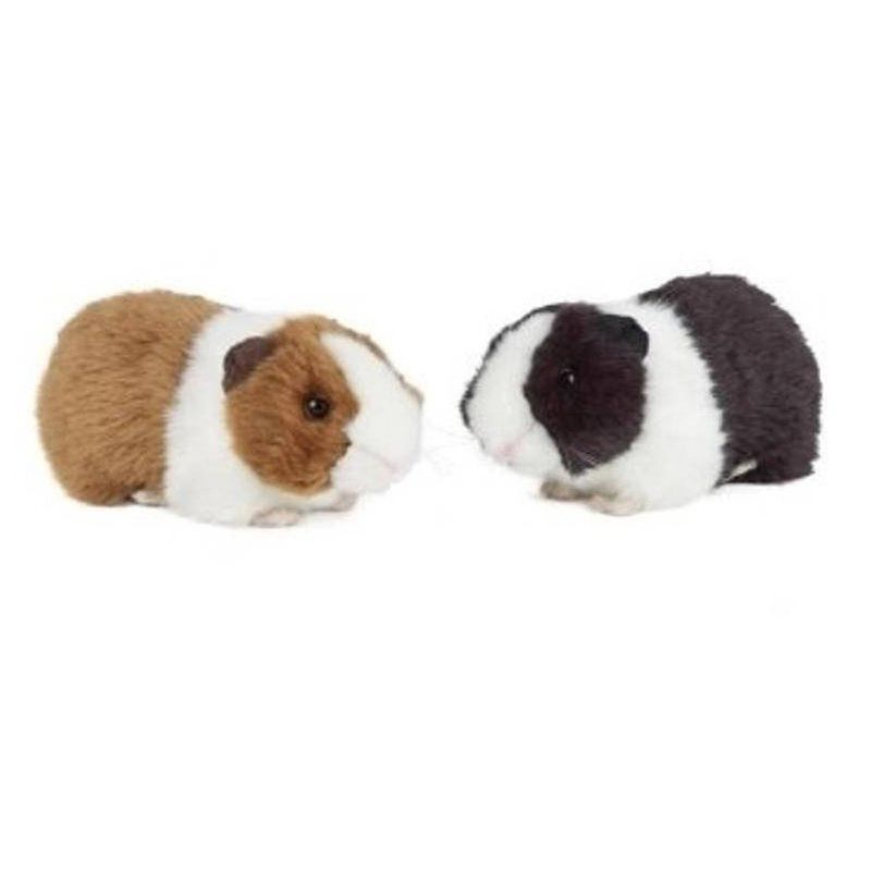 Foto van Set van 2x pluche cavia knuffeldieren met geluid 20 cm - knuffel huisdieren