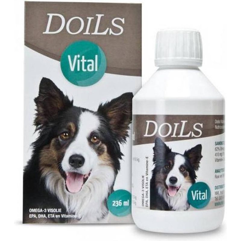 Foto van Relaxpets - doils - vital - algeheel goede conditie en een gezonde bek van de hond - 236 ml