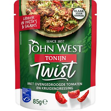 Foto van John west tonijn twist met ovengedroogde tomaten en kruidendressing msc 85g bij jumbo