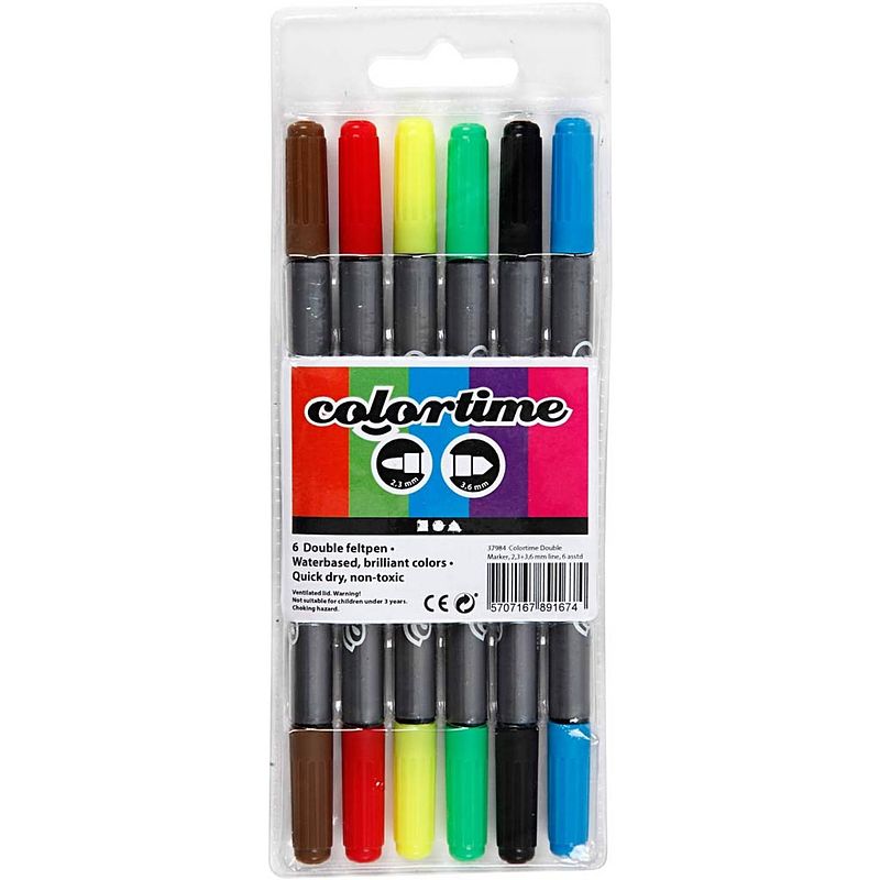 Foto van Creotime colortime dubbelstiften 6 stuks