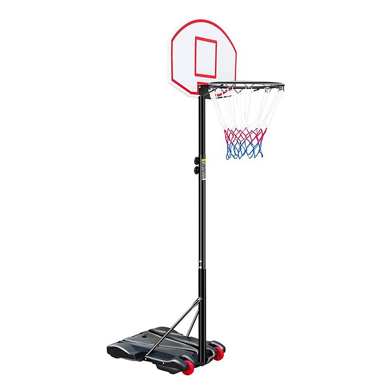 Foto van Nordfalk basketbalring met standaard - basketbalpaal op voet - mobiel verrijdbaar - ringhoogte: 178 - 213cm