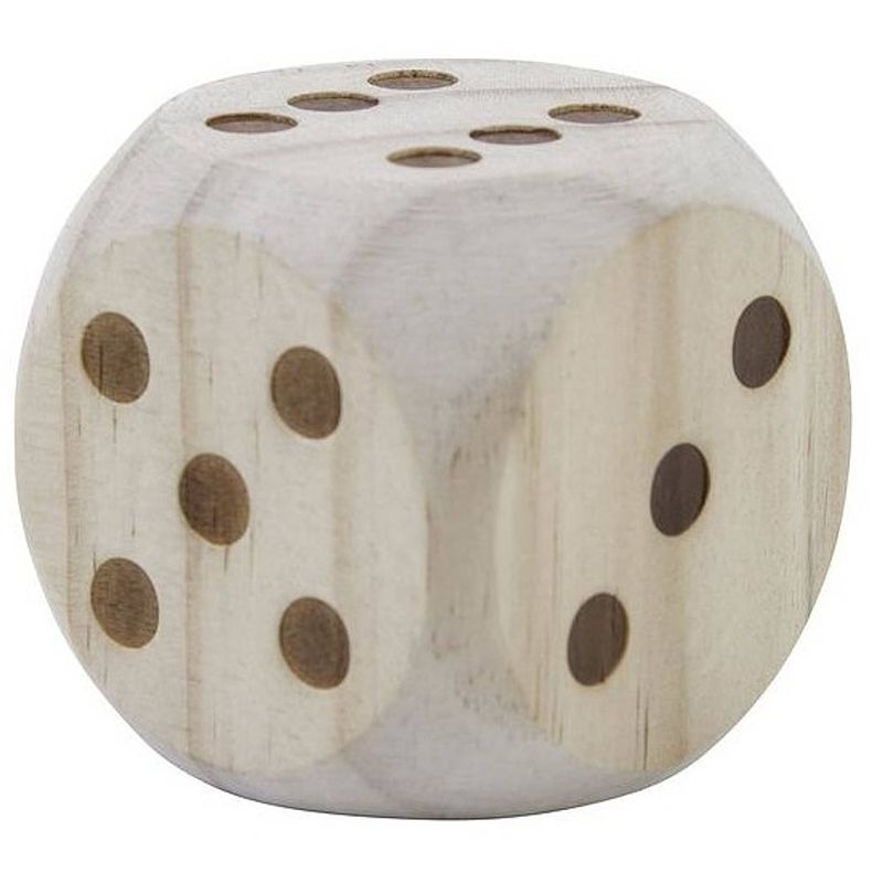 Foto van Longfield games dobbelsteen hout 5,5 cm blank