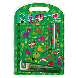 Foto van Kids licensing schrijfset crazy dino 20 x 13 cm papier groen