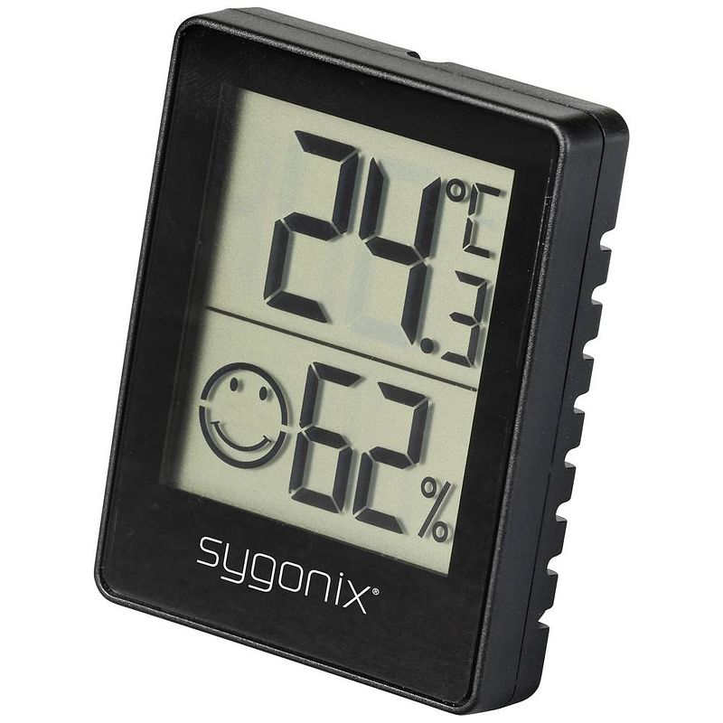 Foto van Sygonix thermo- en hygrometer zwart