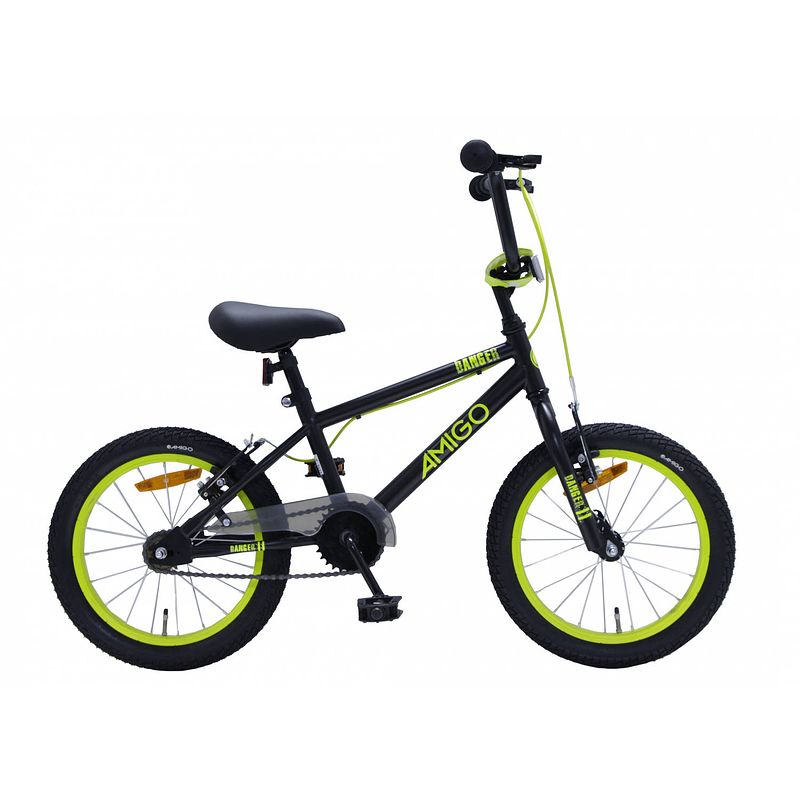 Foto van Amigo kinder bmx bmx danger 16 inch junior v-brakes zwart/geel