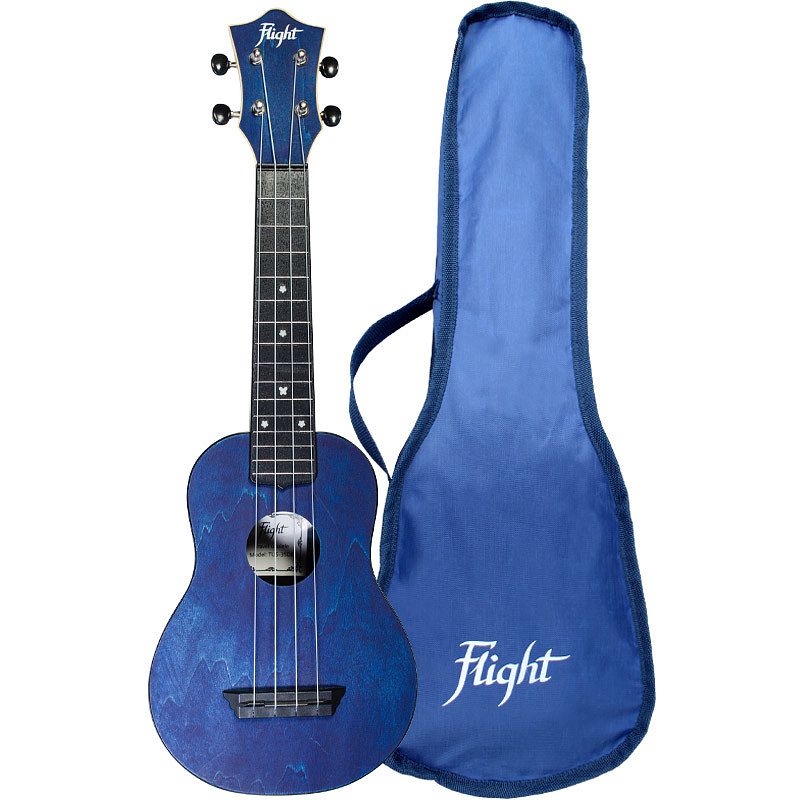 Foto van Flight travel series tus35 dark blue sopraan ukelele met gigbag