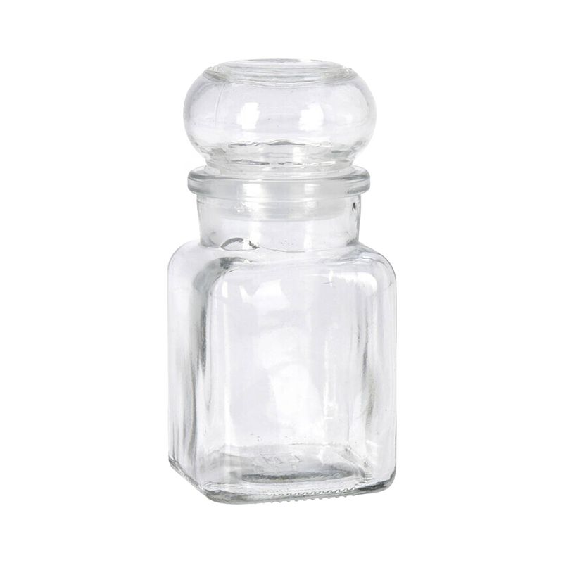 Foto van Set van 4x kruidenpotjes/voorraadpotjes - glas - 150 ml - voorraadpot