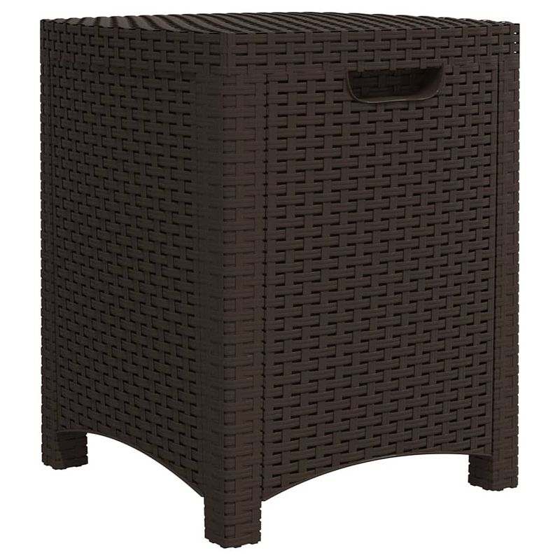 Foto van Vidaxl tuinbox 39x39x46 cm polypropeen rattan bruin