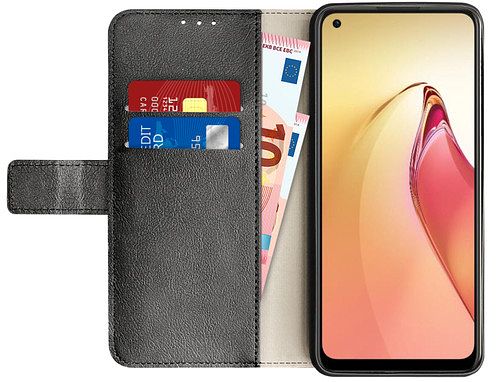 Foto van Just in case wallet oppo reno8 book case zwart