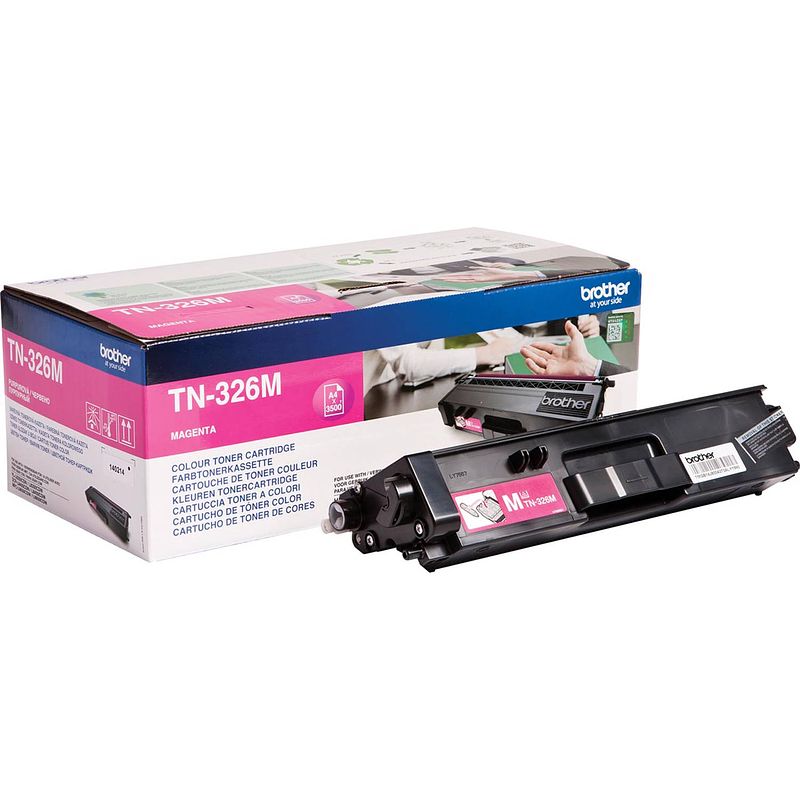 Foto van Brother toner, 3.500 pagina'ss, oem tn-326m, magenta 4 stuks