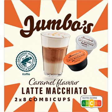 Foto van Jumbo'ss latte macchiato caramel koffiecups 2 x 8 combicups