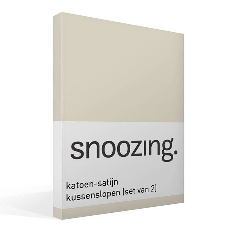 Foto van Snoozing - kussenslopen - set van 2 - katoen satijn - 40x60 - ivoor