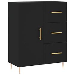 Foto van Vidaxl dressoir 69,5x34x90 cm bewerkt hout zwart