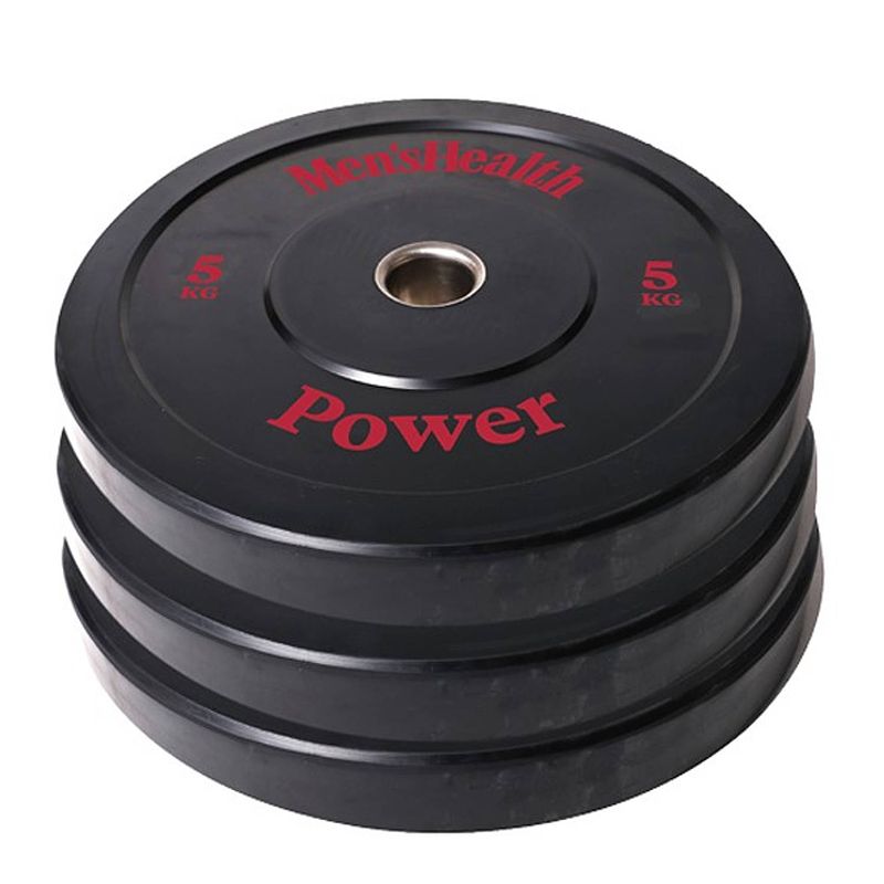 Foto van Men's health bumper plate - halterschijf - 50 mm - 5 kg