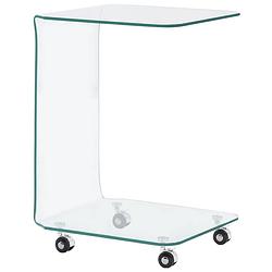 Foto van Vidaxl salontafel 45x40x63 cm gehard glas