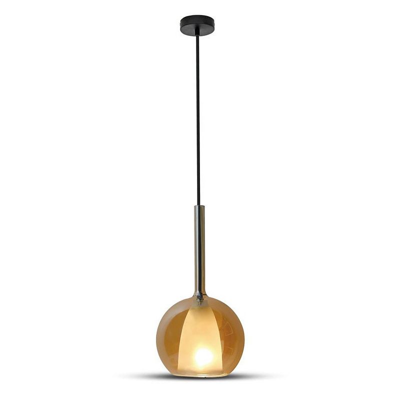 Foto van V-tac hanglamp vt-7181 100 cm e27 glas/staal 60w oranje/wit