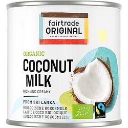 Foto van Fairtrade original biologische kokosmelk 270ml bij jumbo