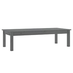 Foto van The living store salontafel massief grenenhout - grijs - 110 x 50 x 30 cm