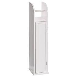 Foto van Toiletrolhouder met toiletroldispenser - 20x18x79 cm - wit