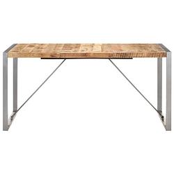 Foto van The living store eettafel - hout - 160 x 80 x 75 cm - industriële uitstraling