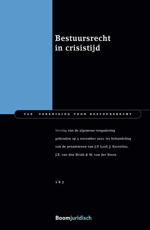 Foto van Bestuursrecht in crisistijd - paperback (9789462127852)