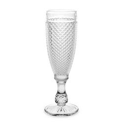 Foto van Champagneglas diamant transparant glas 185 ml (6 stuks)