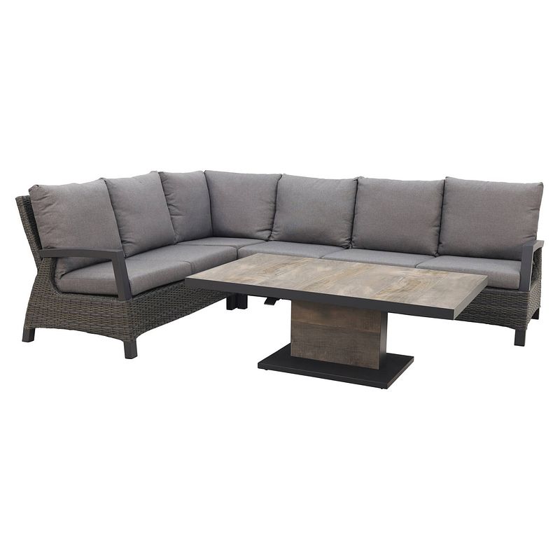 Foto van Vdg darwin/jersey deluxe lounge dining set - antraciet