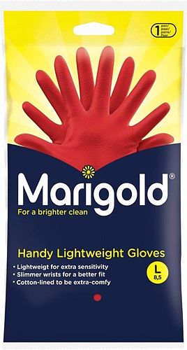 Foto van Marigold classic handschoenen rood maat l