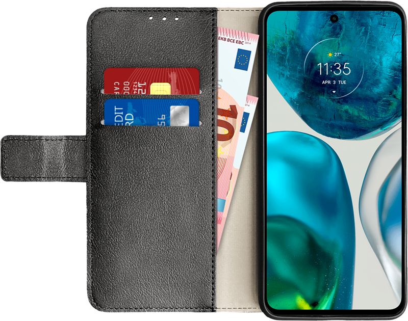 Foto van Just in case wallet motorola moto g52 book case zwart