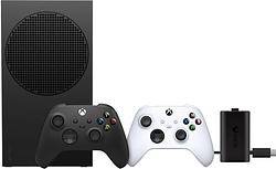 Foto van Xbox series s 1 tb zwart + wireless controller robot wit + play & charge kit