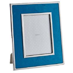 Foto van Giftdecor fotolijst 20 x 15 cm suéde/aluminium marineblauw