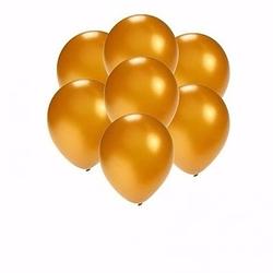 Foto van 10x stuks voordelige metallic gouden ballonnen klein formaat 13 cm - ballonnen