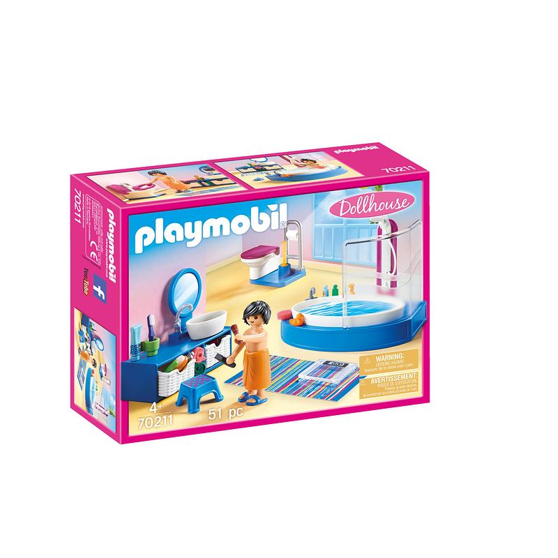 Foto van Playmobil dollhouse badkamer met ligbad 70211
