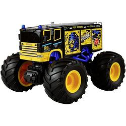 Foto van Amewi blauw brushed 1:18 rc auto elektro monstertruck achterwielaandrijving rtr 2,4 ghz