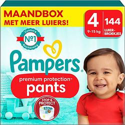 Foto van Pampers - premium protection pants - maat 4 - maandbox - 144 stuks - 9/15 kg