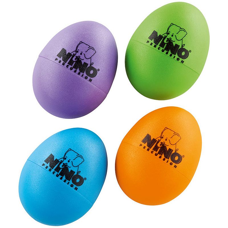 Foto van Nino percussion ninoset540-2 egg shaker assortiment 4 stuks