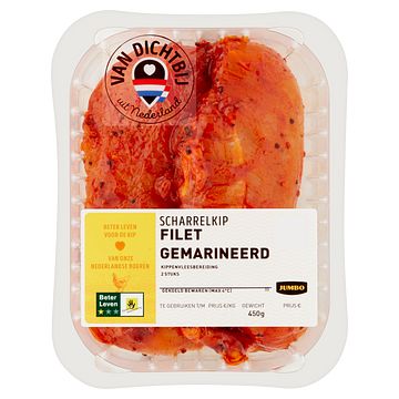 Foto van Jumbo scharrelkip filet gemarineerd 2 stuks ca. 450g