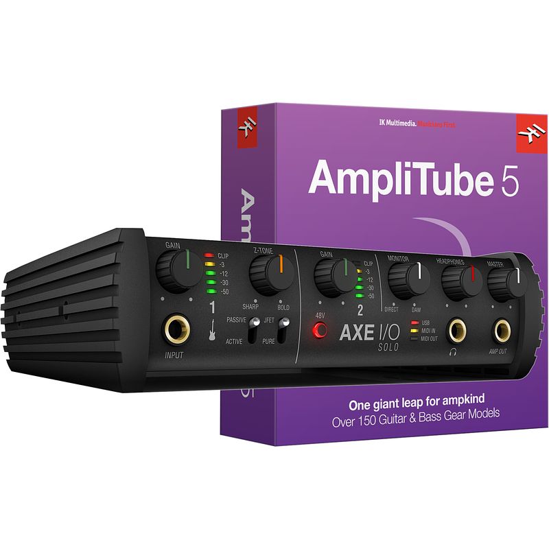 Foto van Ik multimedia axe i/o solo met amplitube 5 bundel