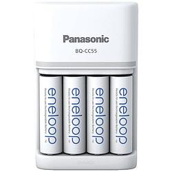 Foto van Panasonic smart & quick bq-cc55 +4x eneloop aa batterijlader nimh aaa (potlood), aa (penlite)
