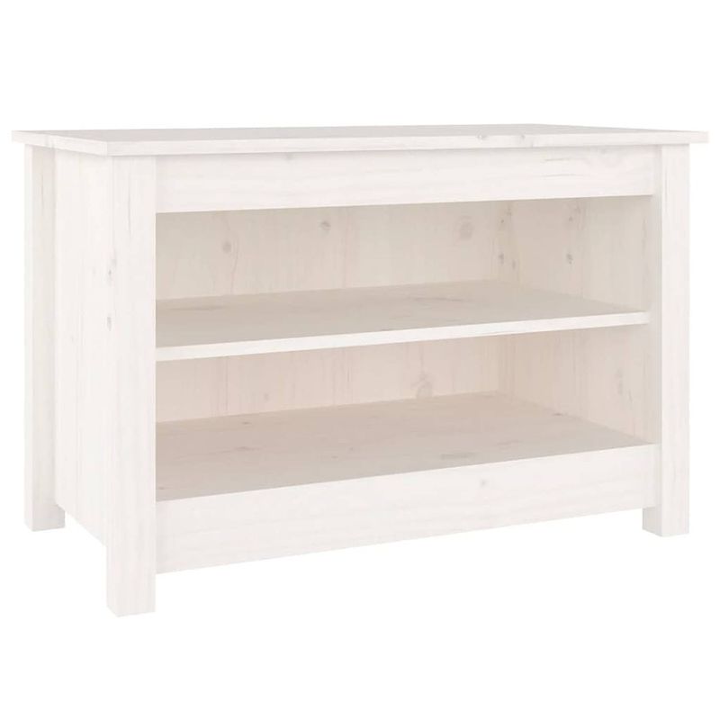 Foto van The living store schoenenbank grenenhout - wit - 70 x 38 x 45.5 cm - trendy ontwerp