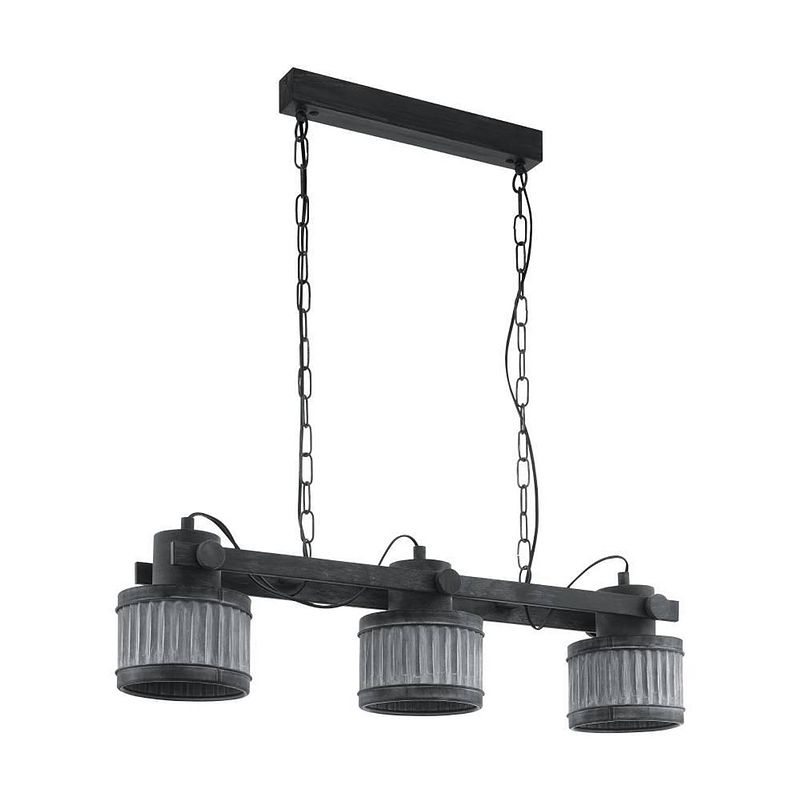 Foto van Eglo turrock hanglamp - e27 - 88 cm - zwart