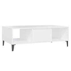 Foto van Vidaxl salontafel 103,5x60x35 cm spaanplaat wit