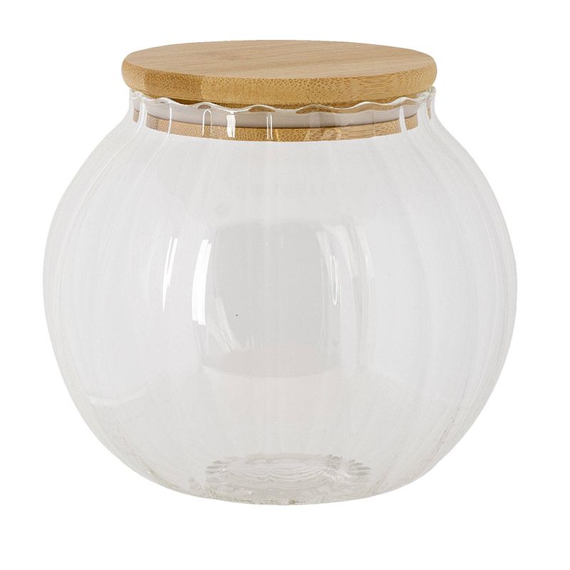 Foto van Clayre & eef voorraadpot deksel ø 13*14 cm transparant glas rond