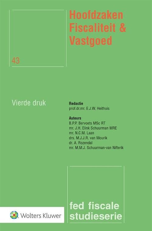 Foto van Hoofdzaken fiscaliteit & vastgoed - paperback (9789013167900)