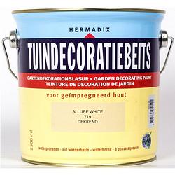 Foto van Hermadix - tuindecoratiebeits 719 allure white 2500 ml