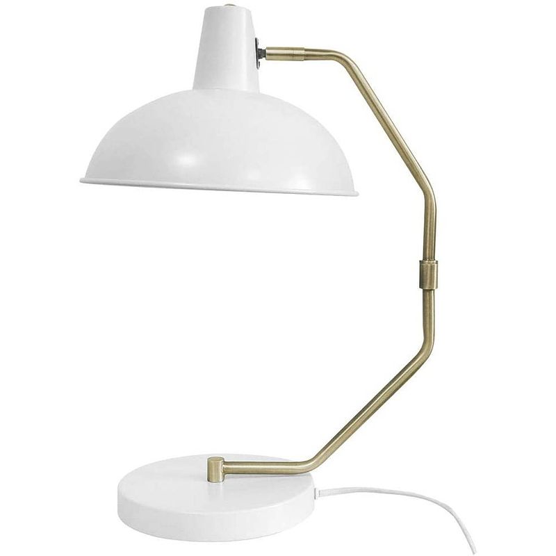 Foto van Leitmotiv tafellamp grand 44 cm e27 staal 40w wit/goud