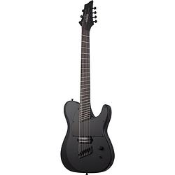 Foto van Schecter pt-7 ms black ops elektrische gitaar satin black open pore