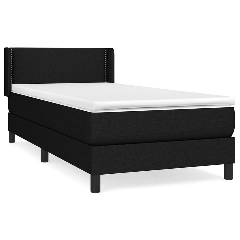 Foto van The living store boxspringbed - comfort - bed - 203x103x78/88cm - zwart - inclusief matras - topmatras