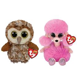 Foto van Ty - knuffel - beanie boo's - percy owl & camilla poodle