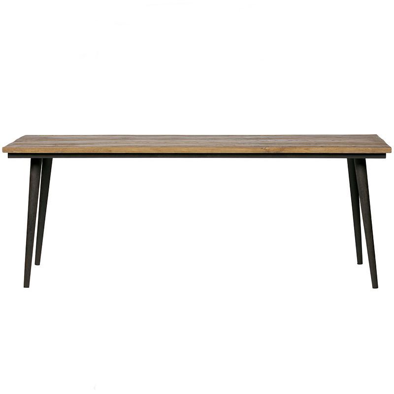 Foto van Guild tafel naturel met zwart onderstel 220x90